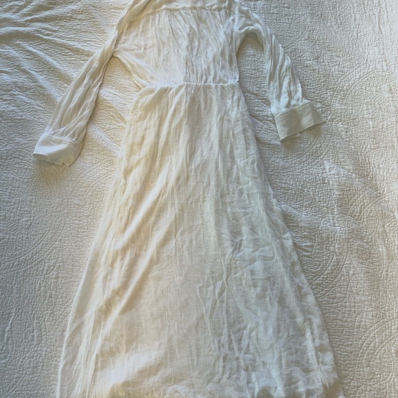 BROCHU WALKER The Madsen Maxi Dress White Tie Front Size Medium - Picture 7 of 7